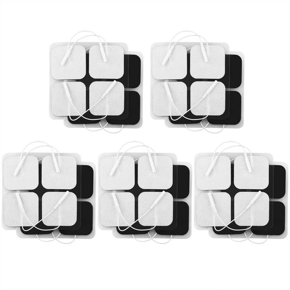 LotFancy TENS Unit Electrode Pads, 20Pcs TENS Pads Replacement for EMS Massage, Pain Relief, 2x2 in