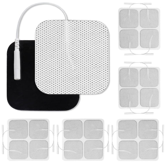 LotFancy TENS Unit Electrode Pads, 20Pcs TENS Pads Replacement for EMS Massage, Pain Relief, 2x2 in