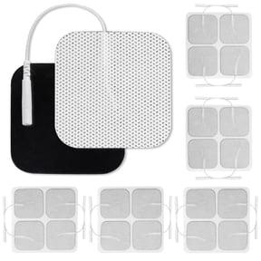LotFancy TENS Unit Electrode Pads, 20Pcs TENS Pads Replacement for EMS Massage, Pain Relief, 2x2 in