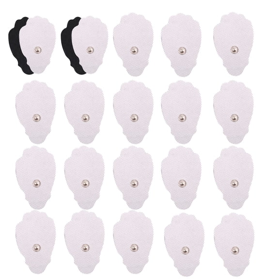 LotFancy TENS Unit Pads, 22Pcs 1.8"x3" Snap Electrodes, Reusable TENS Replacement Pads