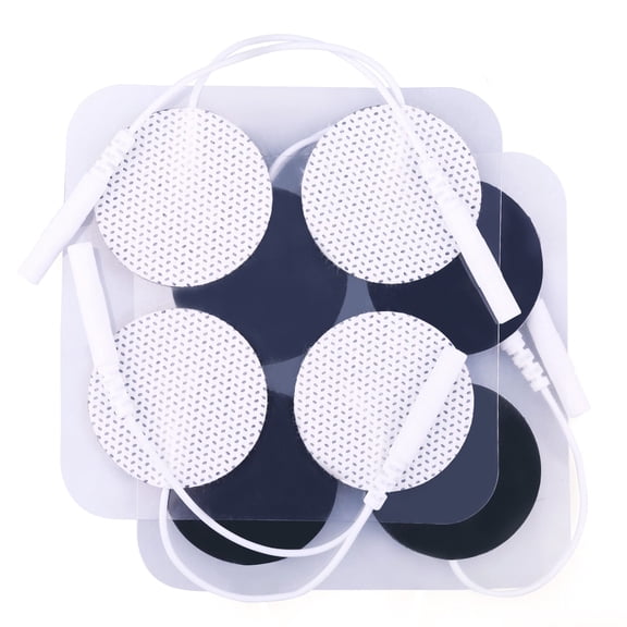 LotFancy TENS Unit Electrode Pads, 40Pcs 1.25" Round Reusable Electrodes Pads for EMS Muscle Stimulator