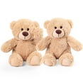 thumbnail image 1 of LotFancy Teddy Bear Stuffed Animals, 2 Pcs 10" Plush Toy for Valentine's Day Gifts, 1 of 7