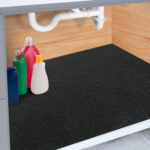 LotFancy Under Sink Mat for Kitchen, Anti-slip Backing, Absorbent Fabric, 36x36 in
