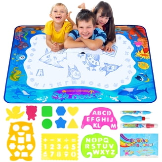 Floss And Rock Magic Water Pad Deep Sea – Libro Da Colorare Ad Acqua Riutilizzabile Per Bambini, Con Penna Magica