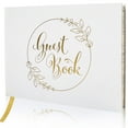 thumbnail image 1 of LotFancy Wedding Guest Book, Personalized Guest Book Reception, 128 Pages Thick Paper, 1 of 9