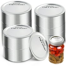 LotFancy Wide Mouth Canning Lids, 86mm Metal Mason Jar Lids for Ball, Kerr Jars, 114 Counts