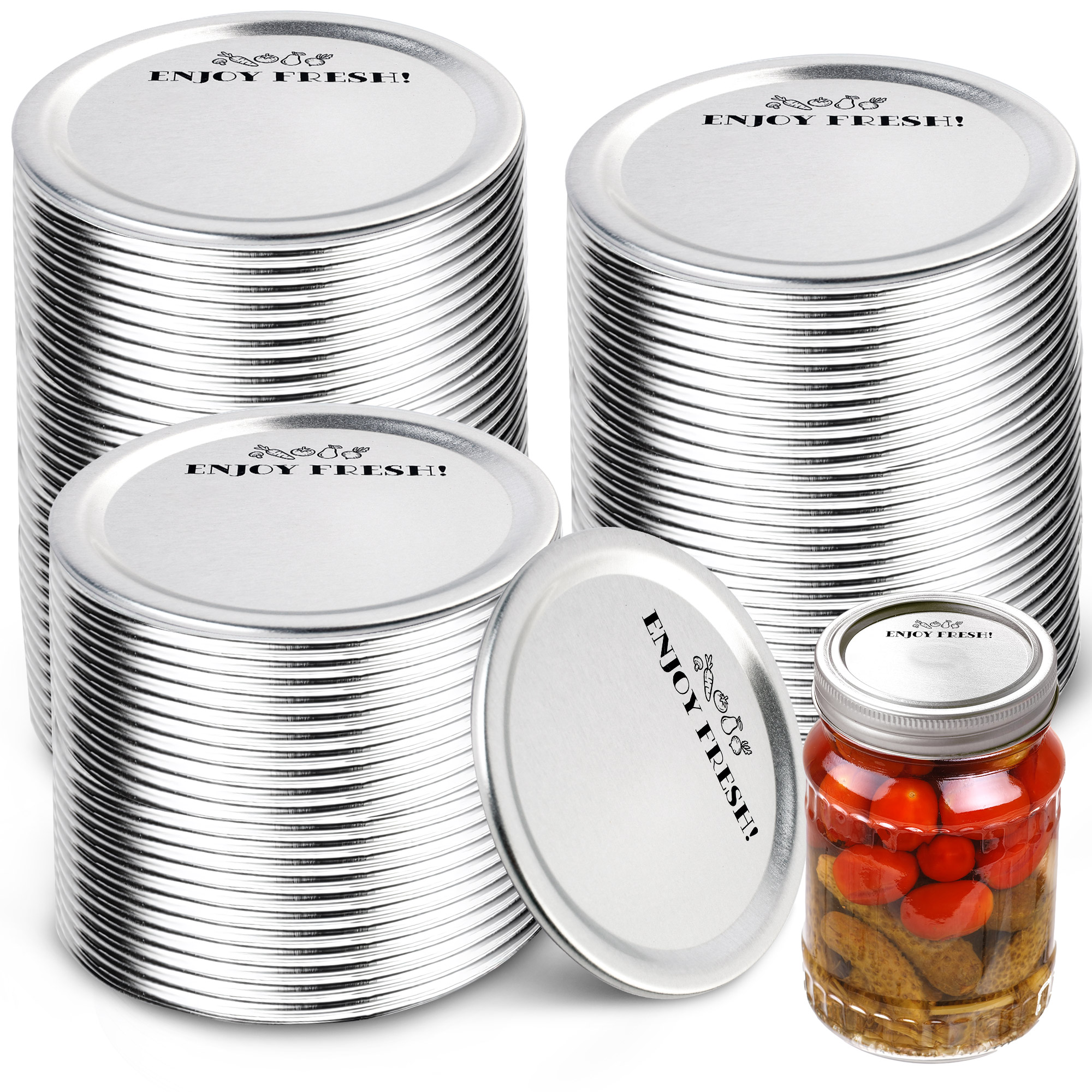 Ball Regular Mouth Canning Lids – 48 Pack, BPA Free Metal, Dishwasher & Freezer Safe, Made In USA