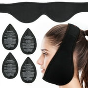 LotFancy Wisdom Teeth Ice Pack Head Wrap, with 4 Reusable Hot Cold Gel Packs for TMJ, Chin, Oral