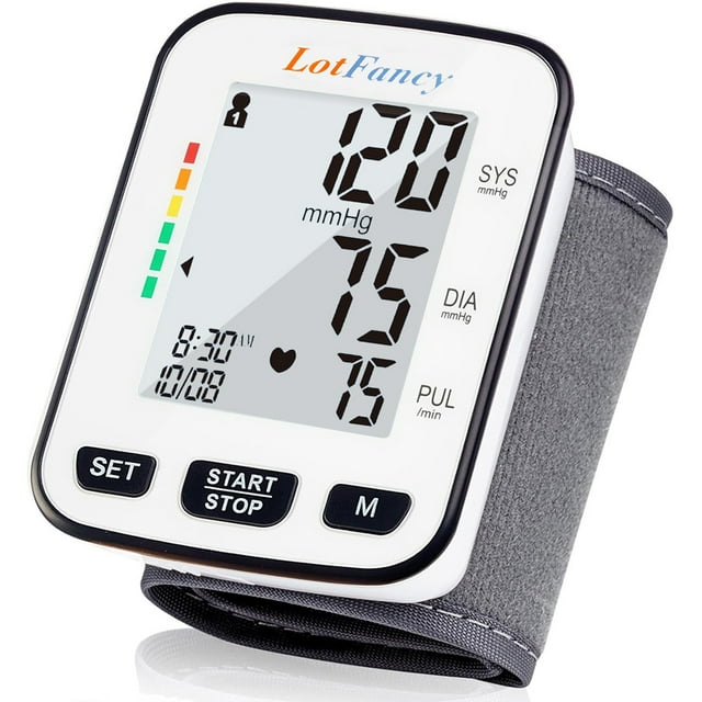 LotFancy Wrist Blood Pressure Monitor with Case for Home Use, Automatic