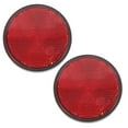 thumbnail image 1 of Lotatory 2 Pcs Plastic Round Reflective Warning Reflector Fits for Car Motorcycle Motor Bikes Bicycles ATV Dirt Bike (Red), 1 of 10