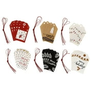 GARVALON Party Tags Festive Design Home Decoration 24Pcs 3x1.9x0.04In