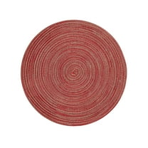 Lotatory 35cm Round Placemats Weave Table Mats Anti-skid Heat-resistant Placemats (Red)