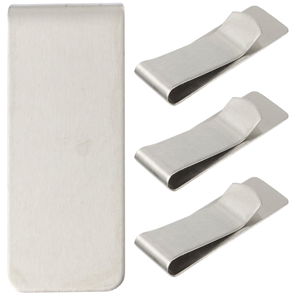 Lotatory 4pcs Money Fixing Clips Portable Money Storage Clip Stainless