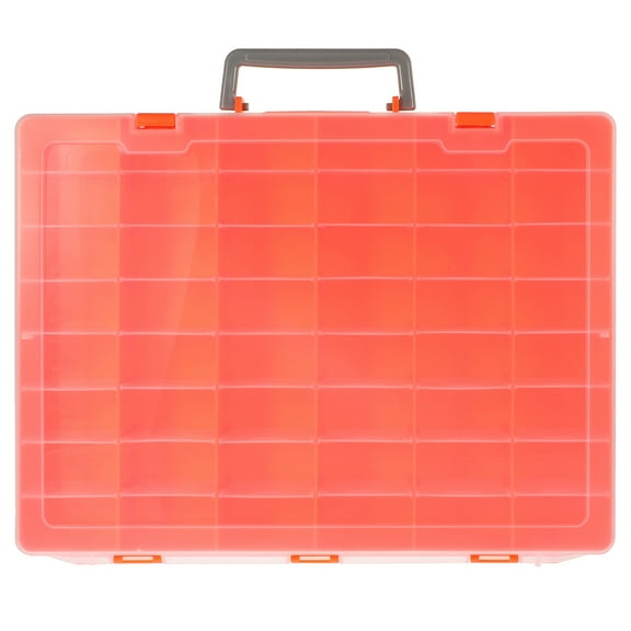 GARVALON Organizer Box Plastic Orange For Usb Drive 1Pcs 14.2X11X1.8In