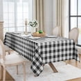 thumbnail image 1 of Lotechicw 1PC Plaid Tablecloth - Classic Fashion and Excellent Quality, Suitable for Festival Dinners and Daily Use, 56*104 Inches, Suitable for All Ages, Universal for Multiple Festivals black&white, 1 of 1