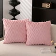 2pcs bohemian decorative pillow case soft plush luxury short rabbit