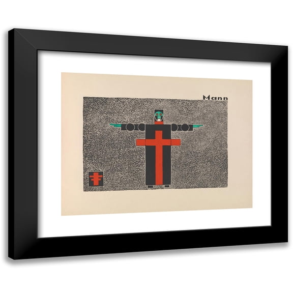 Lothar Schreyer 14x11 Black Modern Framed Museum Art Print Titled - Mann (1920-1921)