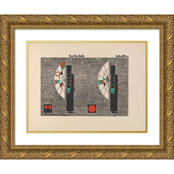 Lothar Schreyer 18x14 Gold Ornate Wood Frame and Double Matted Museum Art Print Titled - Beloved Mother (1920-1921)