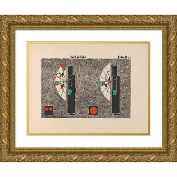 Lothar Schreyer 24x19 Gold Ornate Framed and Double Matted Museum Art Print Titled - Beloved Mother (1920-1921)