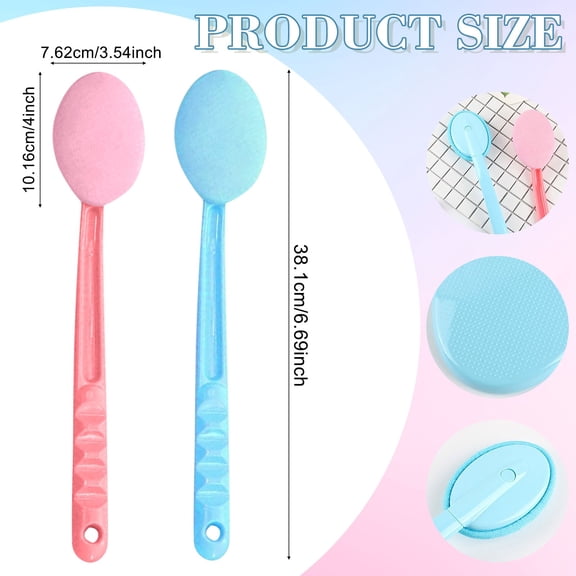 Lotion Applicator for Back, Back Lotion Applicator Tool, Sunscreen Applicator for Back, Back Cream Applicator, Lotion Applicator for Feet, Long Handled Lotion Applicator,6.69×3.54 in,Pink