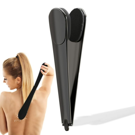 Lotion Applicator for Back, Foldable Back Lotion Applicator, Easily Apply Sunscreen, Self Tanner, Skin Cream, Moisturizer & Creams, Reusable & Washable, Black