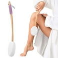 thumbnail image 1 of Lotion Applicator for Back, Tool to Help Put Lotion on Back, 17.91 inch Back Lotion Applicator, Back Moisturizing Tool, Long Curved Easy Reach Wooden Handle Body Brush for Your Back, Legs, Feet, 1 of 7