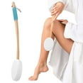 thumbnail image 1 of Lotion Applicator for Back, Tool to Help Put Lotion on Back, 17.91 inch Back Lotion Applicator, Back Moisturizing Tool, Long Curved Easy Reach Wooden Handle Body Brush for Your Back, Legs, Feet, 1 of 7