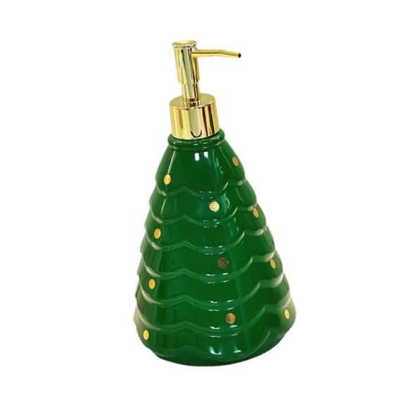 Lotion Dispenser Hand Soap Pump Bottle Ceramic Construction for Christmas Kitchen Vanity Bathroom