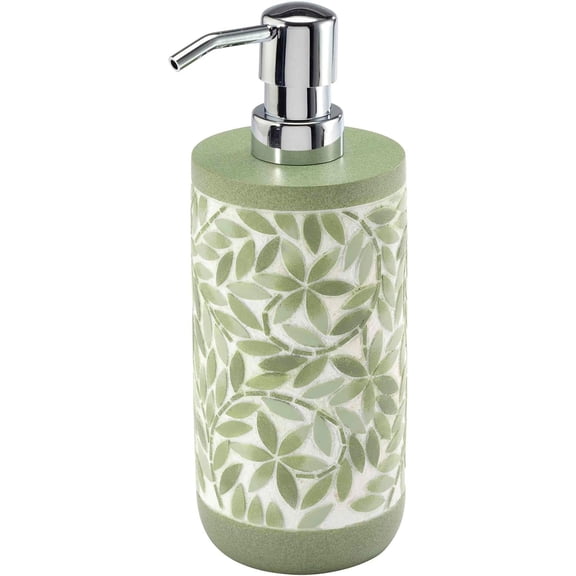 - Lotion Pump/Soap Dispenser, Resin Countertop Accessories, Guest Bathroom Essentials (Stratford Collection, Green)