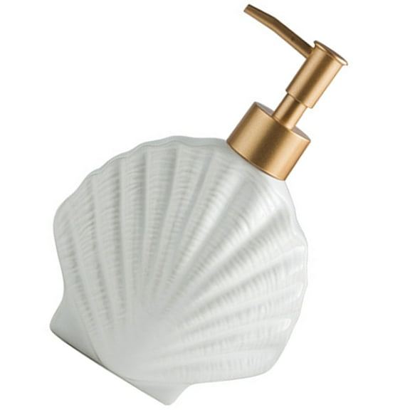 RENACLIPY Ceramic Lotion Dispenser Bottle White Bathroom Use 7.3×5.1×1.6in