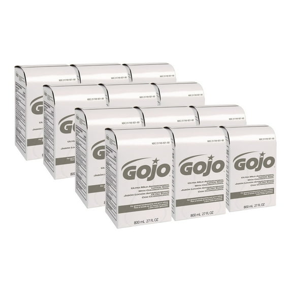 Gojo Ultra Mild Lotion Soap w/Chloroxylenol Refill Floral Balsam 800mL 12/Carton 921212CT