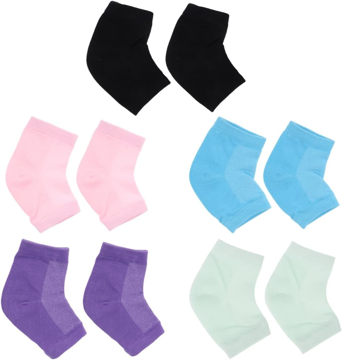 Lotion Sock Women Overnight 5 Pairs Gel Moisturizing Heel Socks, Anti