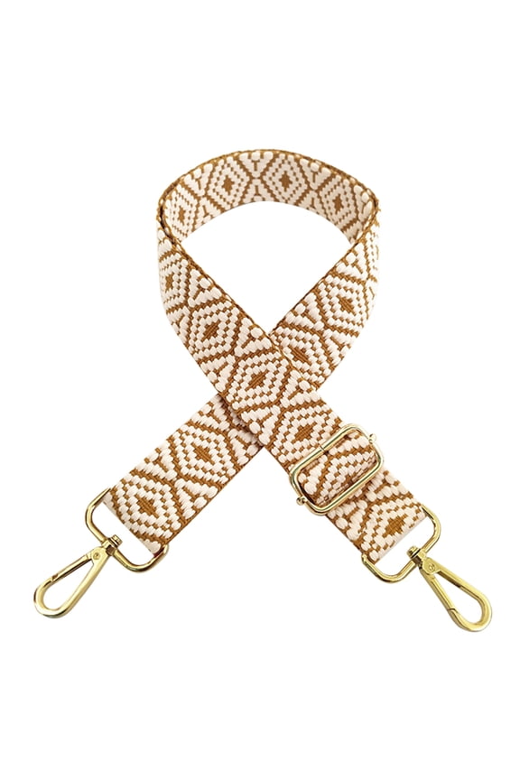 Adjustable Jacquard Crossbody Handbag Strap, Multicolor