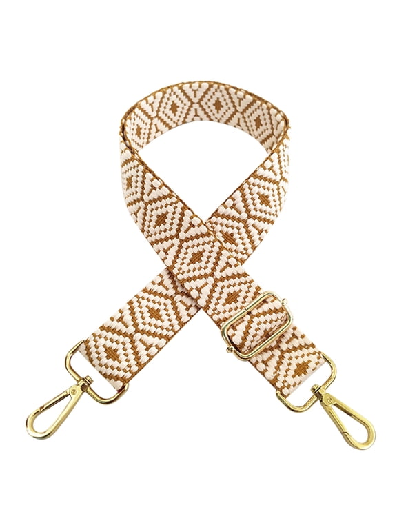Adjustable Jacquard Crossbody Handbag Strap, Multicolor