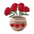 thumbnail image 1 of Lotpreco Diy Flower Potted Crochet Kit Cute Plants Hand-knitted Tool for Kid (Red Rose), 1 of 9