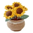 thumbnail image 1 of Lotpreco Diy Flower Potted Crochet Kit Cute Plants Hand-knitted Tool for Kid (Sunflower), 1 of 9