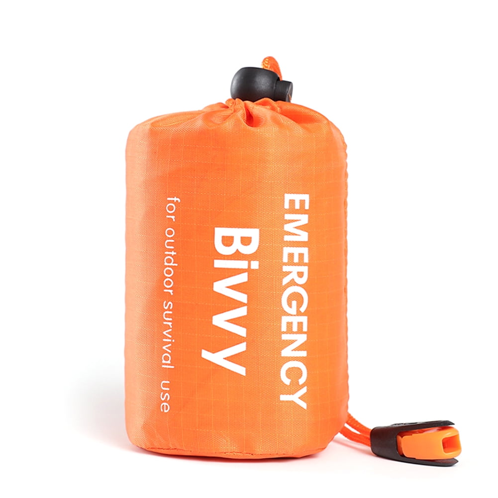 Lotpreco Emergency Bag Survival Bivvy Sack with Whistles, Lightweight Portable Emergency