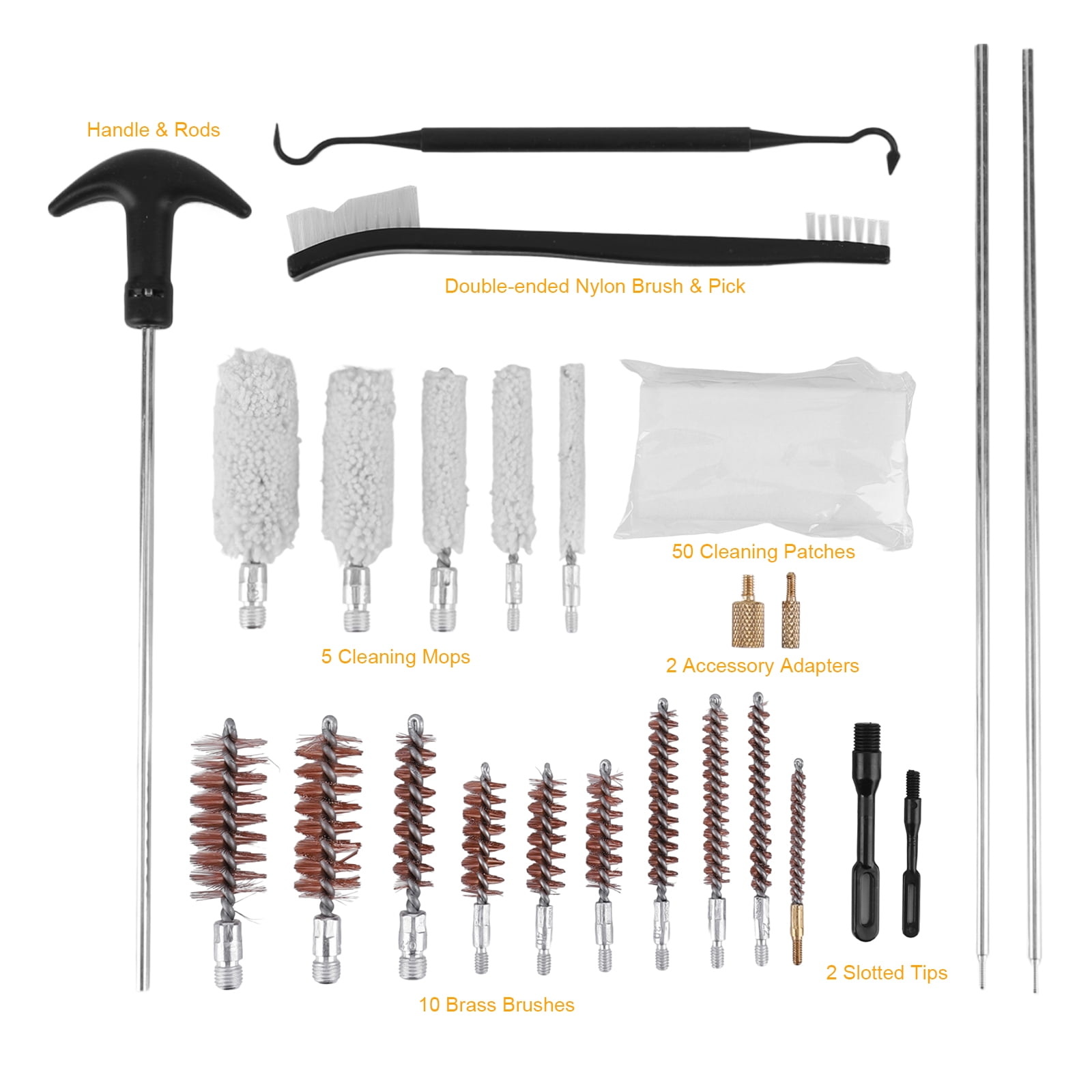 Lotpreco Gun Brush Accessories Gun Cleaner Set Gun Barrel Brush Box Set ...