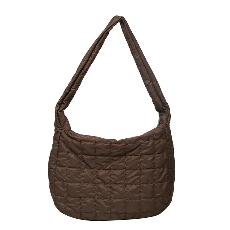 Source Woven Puffy Bag Quilted Shoulder Bag for Women Cotton