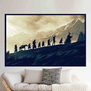 Lotr The Fellowship of The Ring, Living Room Printed Canvas, Wall Art Canvas, Canvas, Modern Printed, Best Movies Wall Decor, Canvas Wall Decor - Rolled Canvas