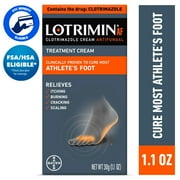 Lotrimin AF Clotrimazole Athlete's Foot Treatment Antifungal Cream, 30G Tube