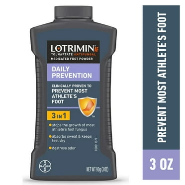 Lotrimin Athlete's Foot Daily Prevention Medicated Foot Powder, 3 oz