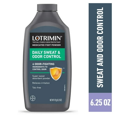 Lotrimin Daily Sweat and Odor Control Medicated Foot Powder, 6.25 oz