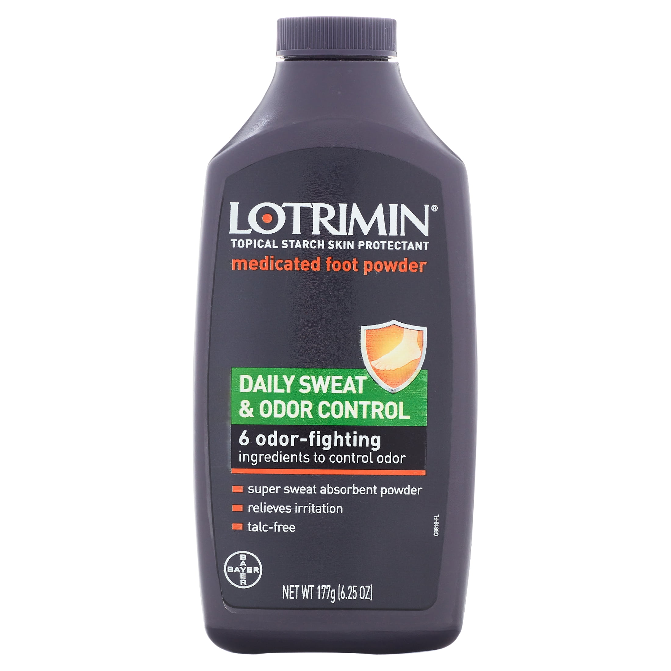 Lotrimin Daily Sweat and Odor Control Medicated Foot Powder, 6.25 oz