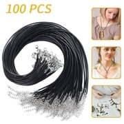 Lots 100Pcs Braided Leather Cord Rope Necklace Chain With Lobster Claw Clasp USA