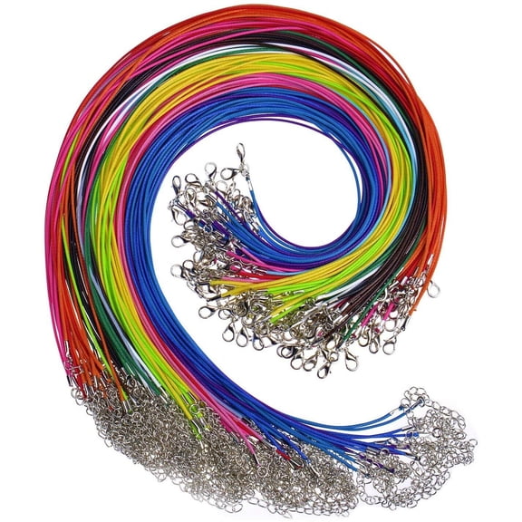 Lots 100Pcs Braided Leather Cord Rope Necklace Chain With Lobster Claw Clasp USA