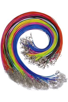 100Pcs Braided Leather Cord Rope Necklace Chain With Lobster Claw Clasp USA
