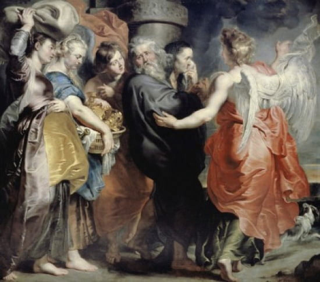 Lots Flight from Sodom 1616-17 Peter Paul Rubens (1577-1640Flemish) Oil on Canvas Ringling Museum of Art Sarasota Florida USA Canvas Art - Peter Paul Rubens (18 x 24)