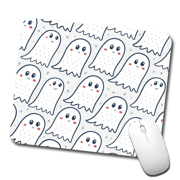 Lots Of Ghosts Halloween Mouse Pad Low Profile Gaming Mat