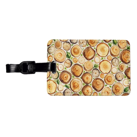 Lots Of Logs Faux Leather Travel Luggage Tag